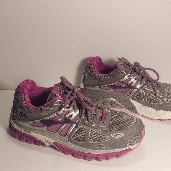 Brooks Ariel 14 Smoked Pearl Grey Purple Running  Inside tag worn UK 7 is US 9 - Picture 3 of 8